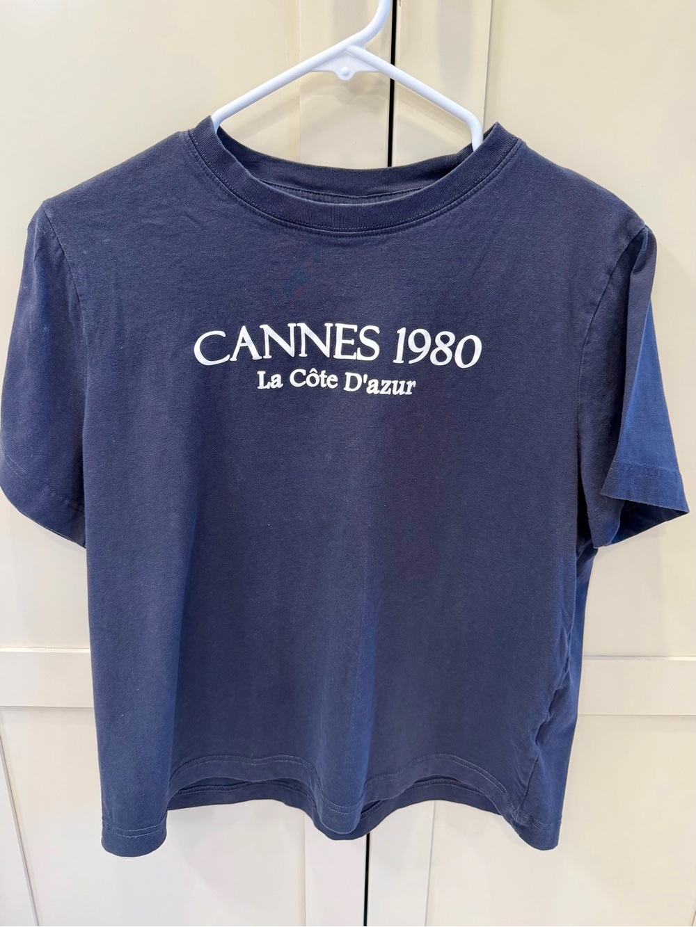 H&M Navy Graphic 'Cannes 1980 La Côte D'Azur' Tee